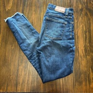 Madewell 9" high rise distressed skinny jeans women's 26